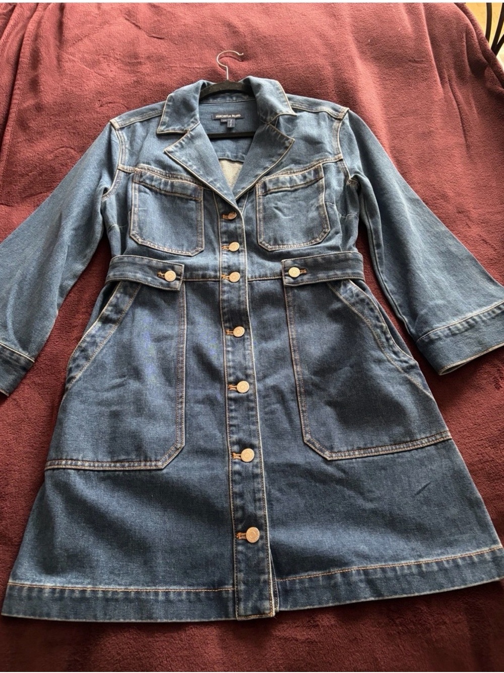 Veronica Beard Mckinley Denim Button-Front Dress - Picture 5 of 11